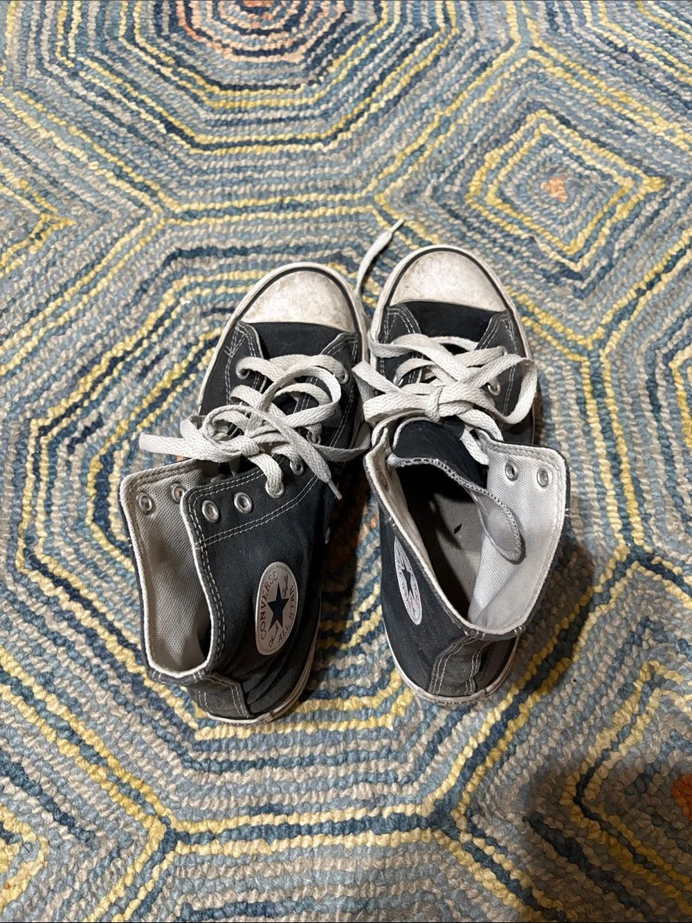 Converse Kids Black High-Top Canvas Sneakers with White Accents